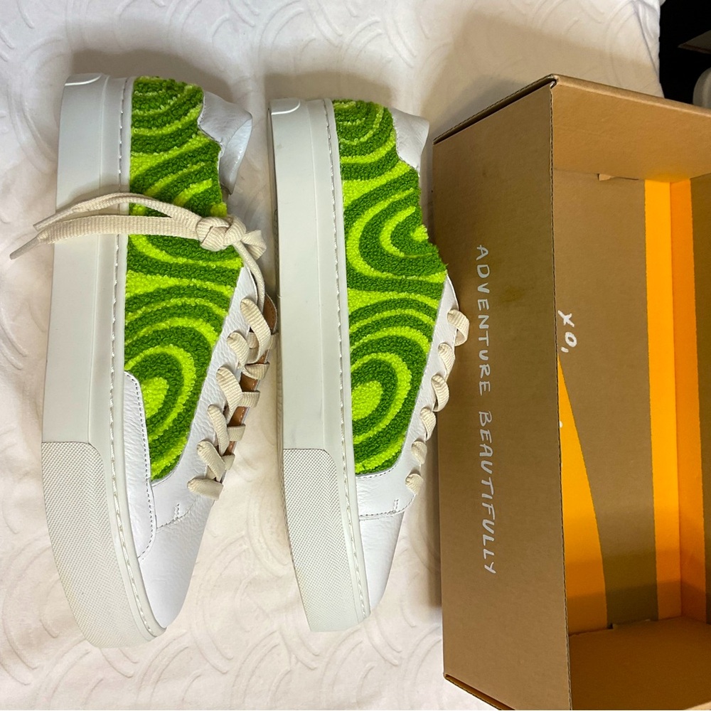COPY - Soludos Ibiza Platform Psychedelic Spiral Leather Terry Teddy Shearling … - Picture 2 of 11